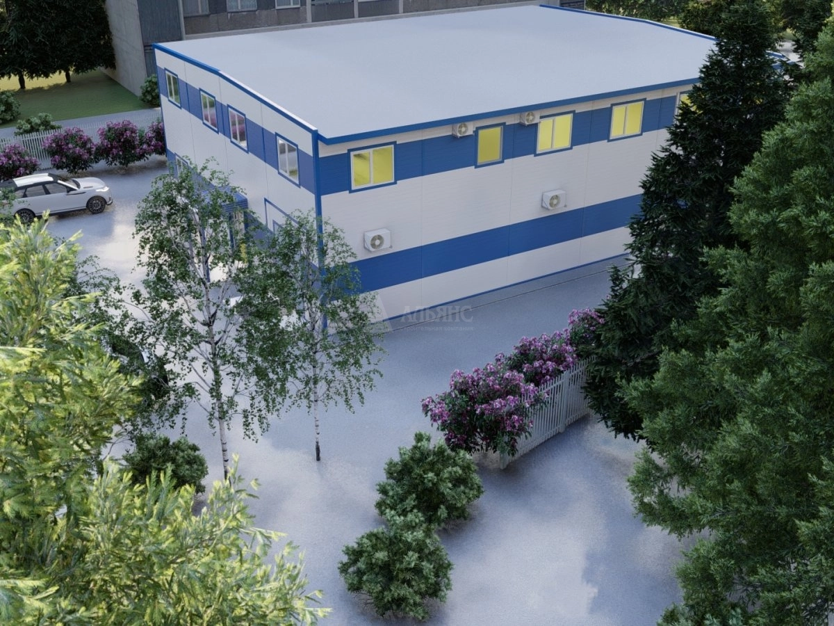 3D визуализация Фармацевтический склад из сэндвич панелей - фото 8