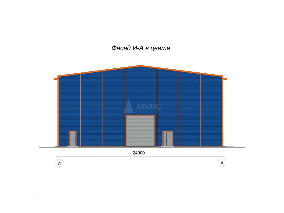 3D визуализация Производственный корпус из сэндвич-панелей - фото 7