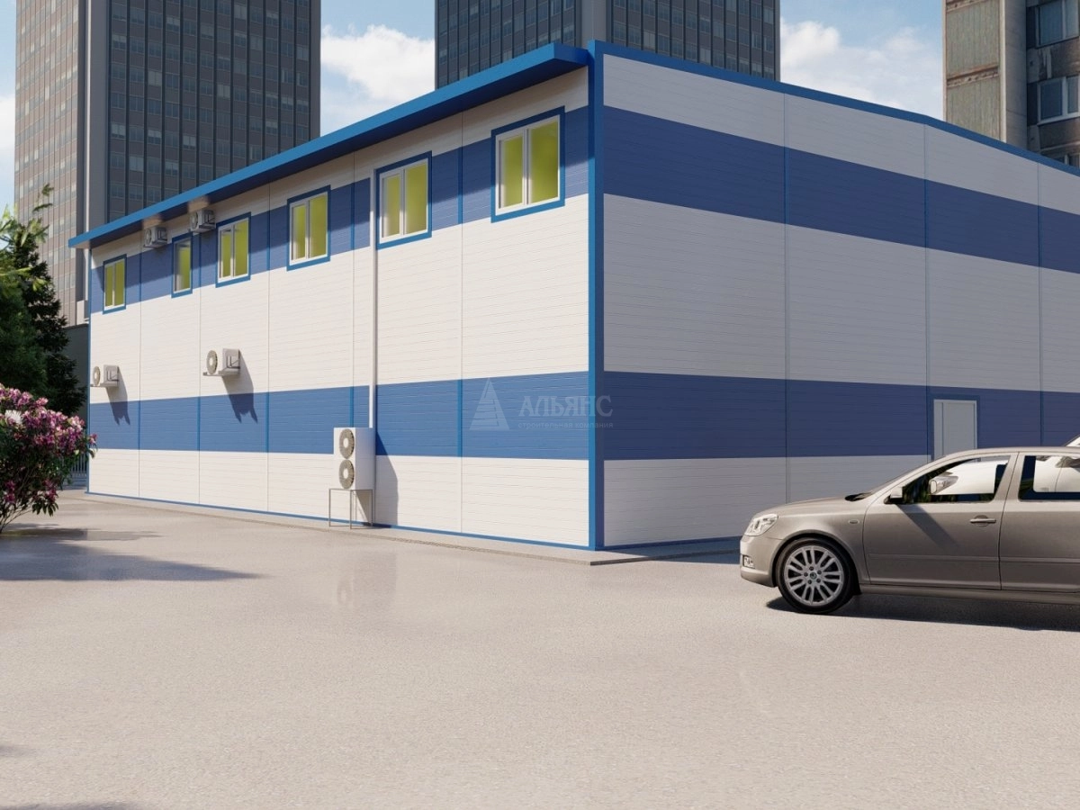 3D визуализация Фармацевтический склад из сэндвич панелей - фото 3